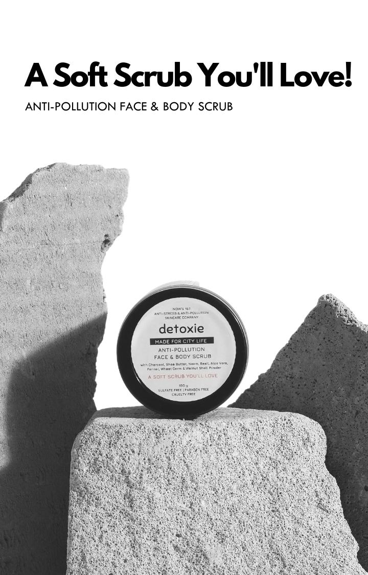 Detoxie  Anti-Pollution Face & Body Scrub - 100g