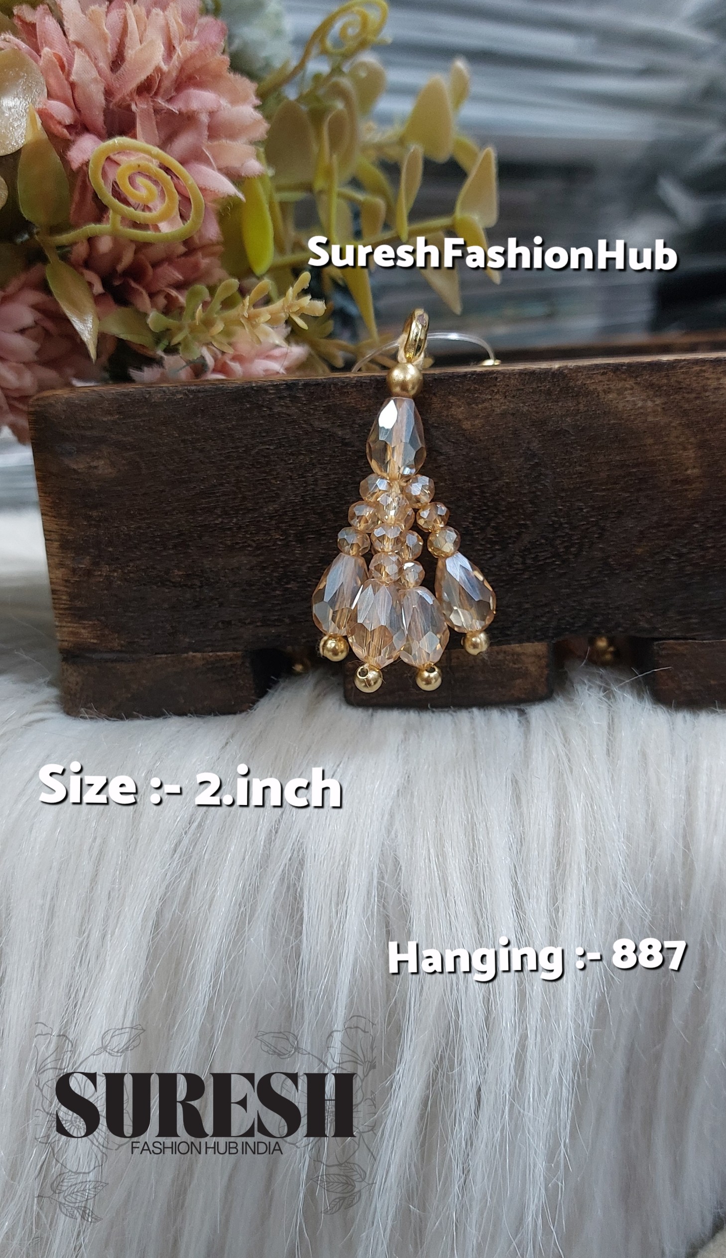 Dark Rose Glow Tassel – H-887