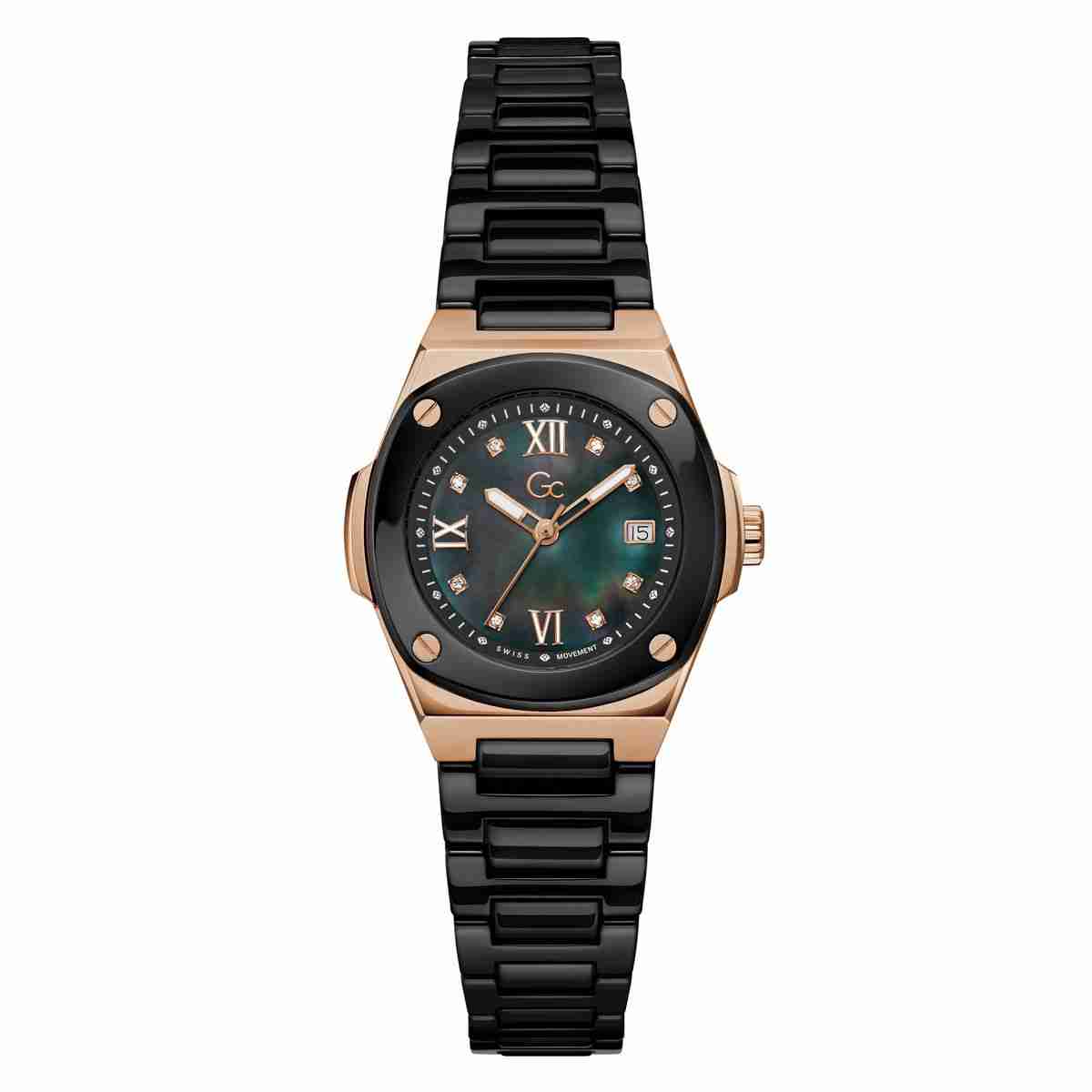 Coussin Shape Mini Black Ceramic Analog Watch