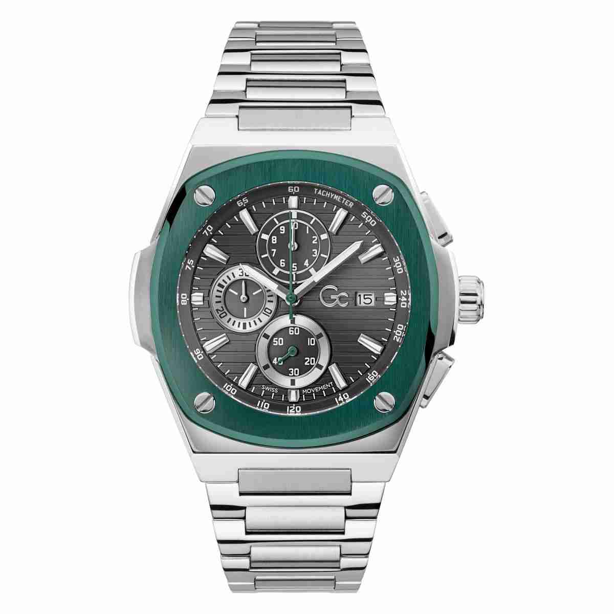 Coussin Shape Silver Stainless Steel Analog Watch