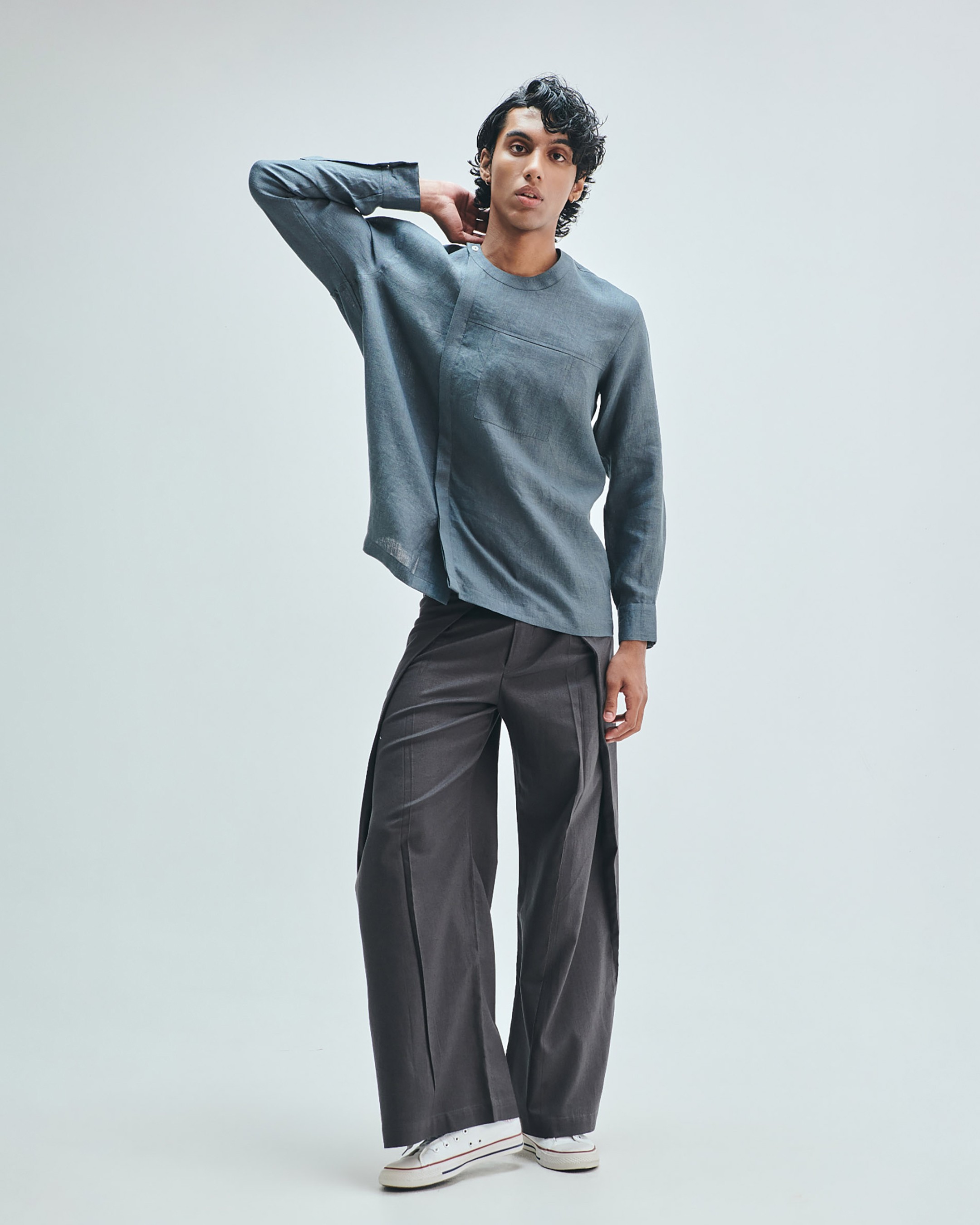 Pebble Co-linen Men’s Overfold Pants