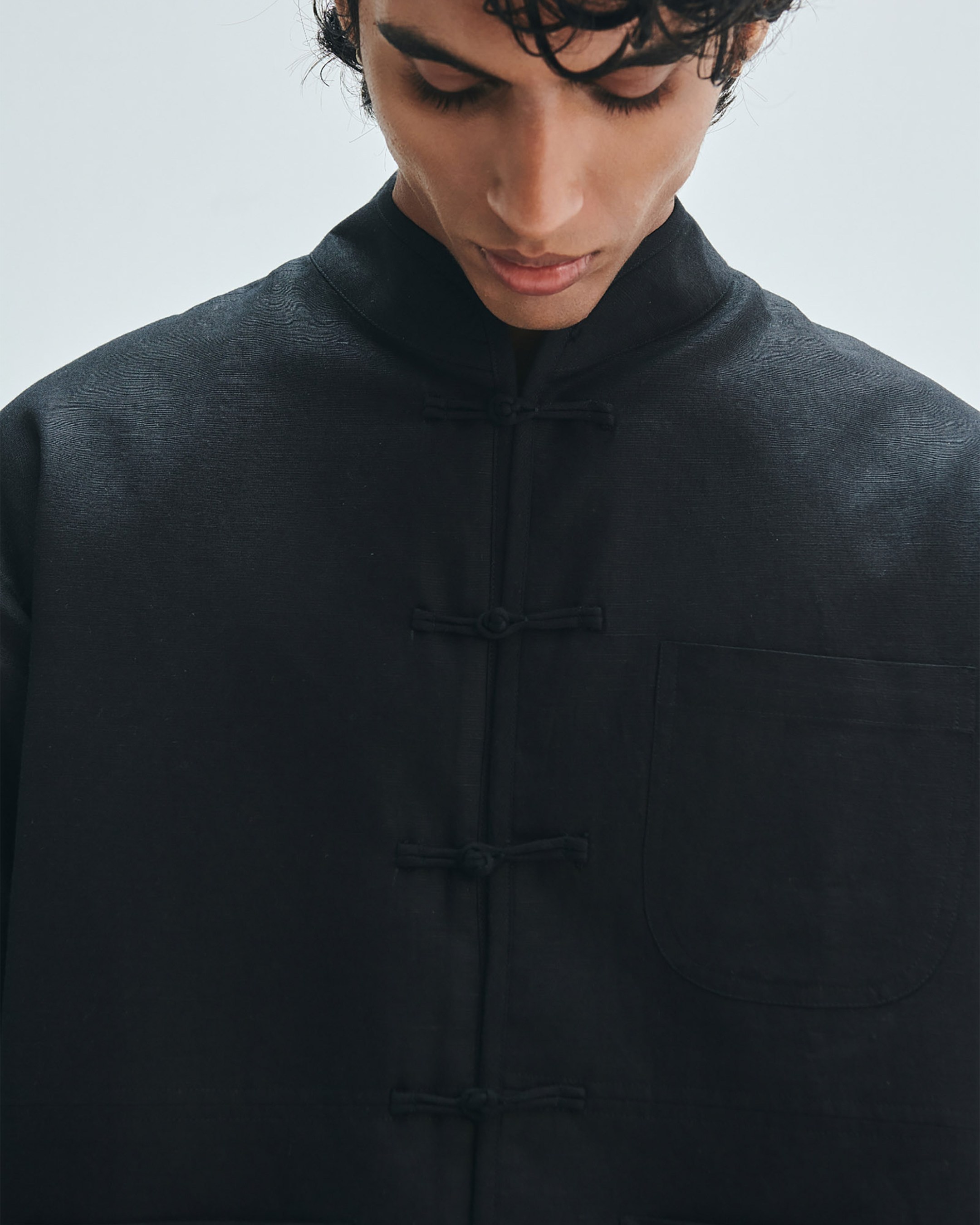 Kohl Co-linen Men’s Mandarin Collar Jacket