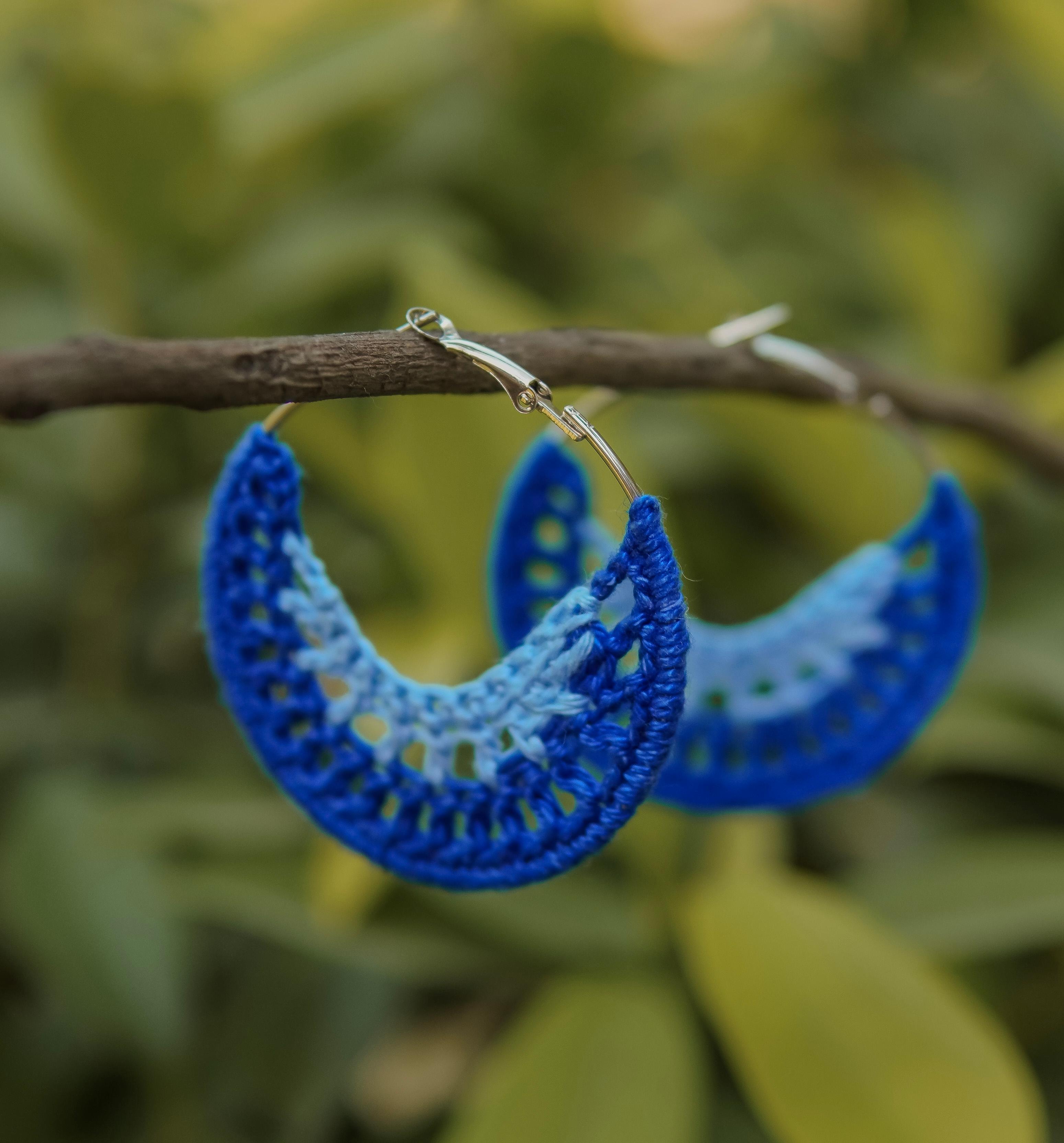 blue earrings