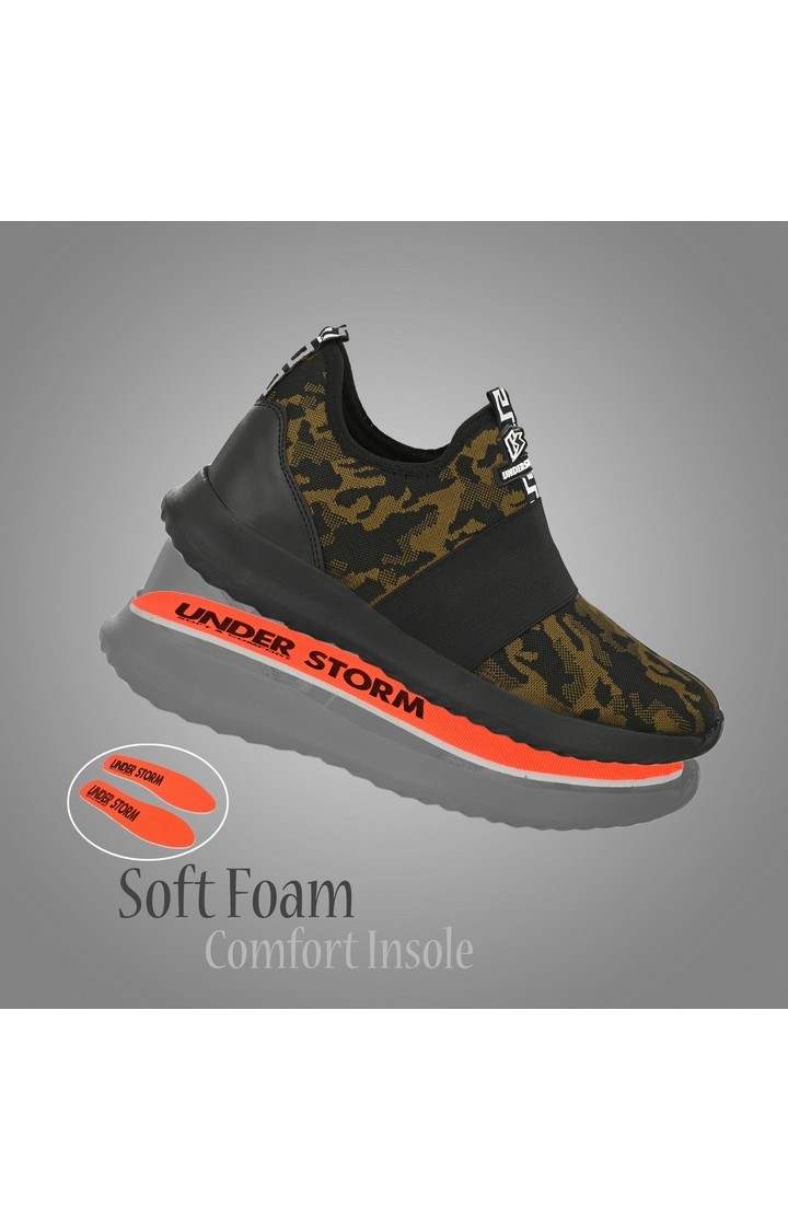 Green Airwalk Camo Running Shoes