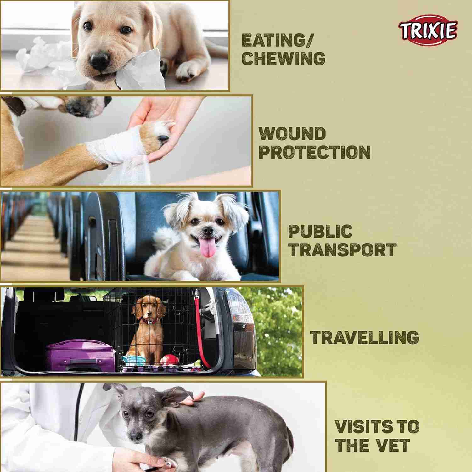 Trixie Plastic Muzzle for Dogs, Black