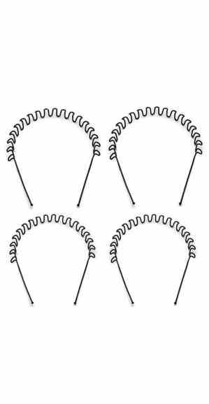 LACE IT Zigzag Headband For Unisex Wavy Hair Band For Boys And Girls ,(Pack of 4)