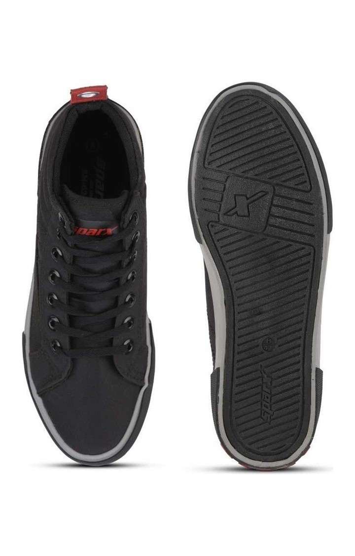 Sparx men's black canvas sneakers shop