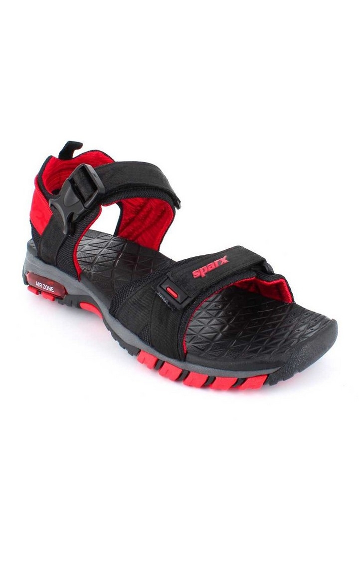 Sparx Men SS-524 Black Red Floater Sandals