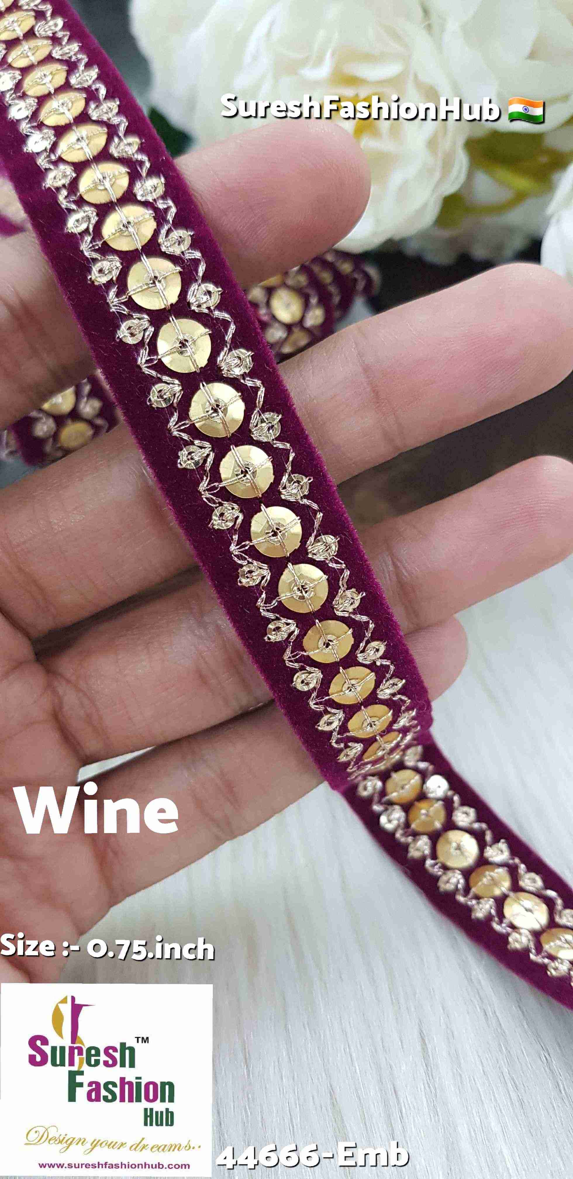 Wine Velvet Jari Sequin Lace