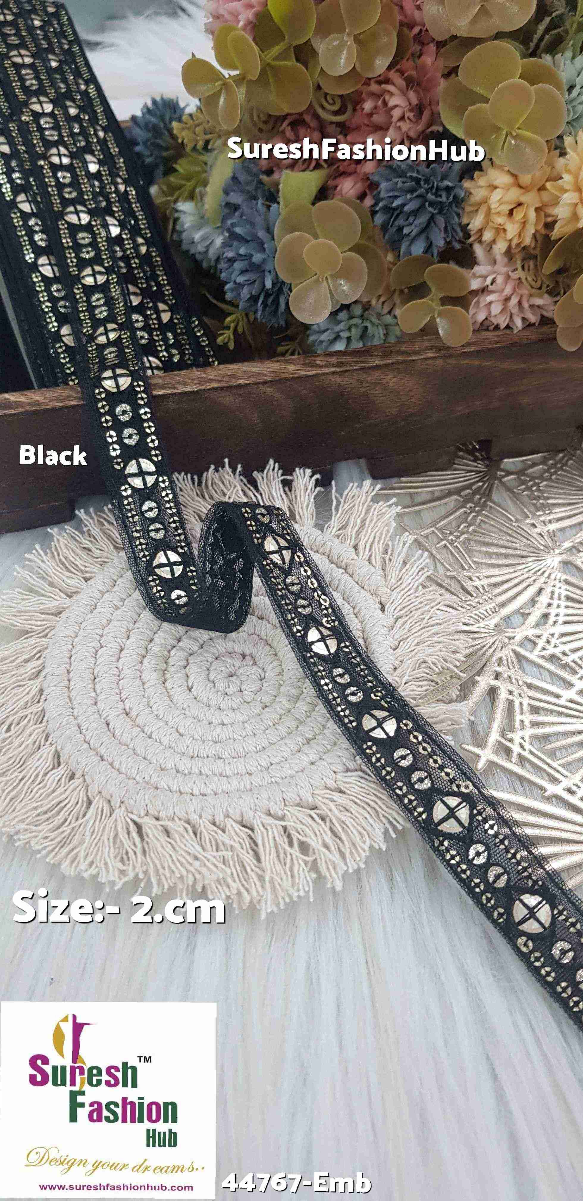 Black Net Embroidered Lace
