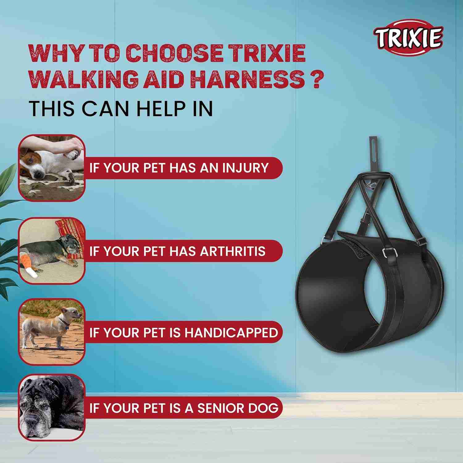 Trixie Lifting Aid for Dogs (Black)