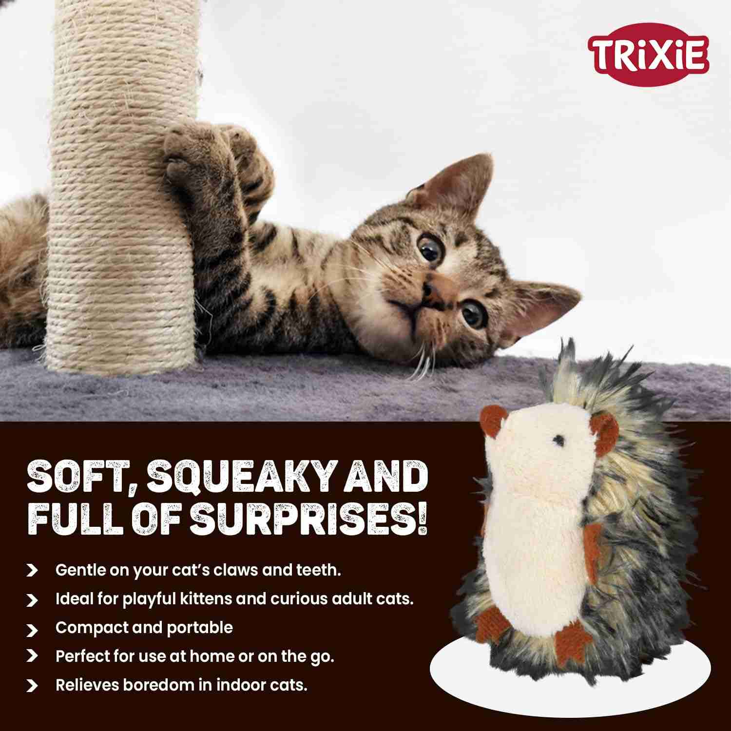 Trixie Hedgehog Catnip Toy for Cats (8 cm)