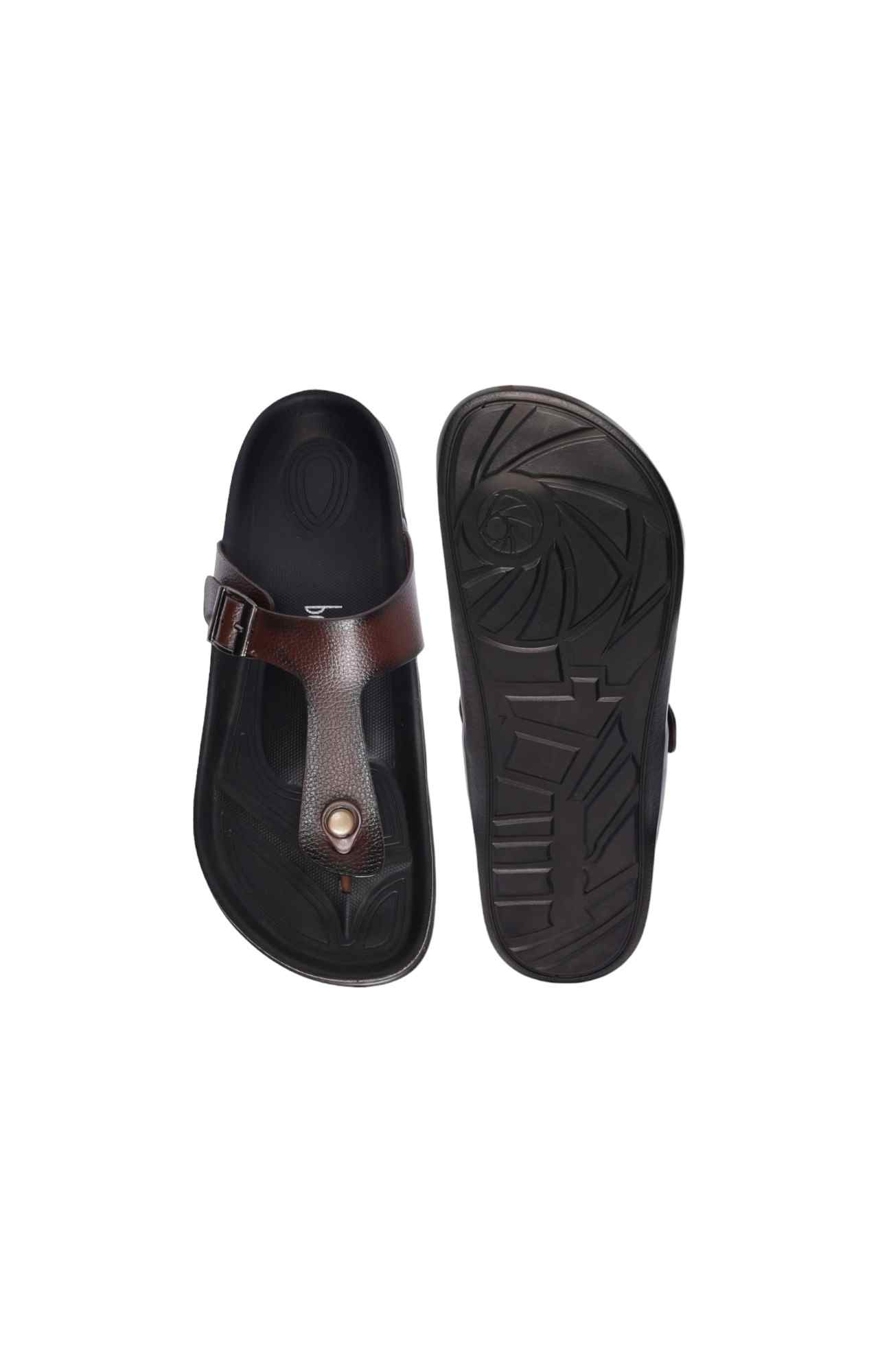 Men Brown Lazard Comfort Chappal