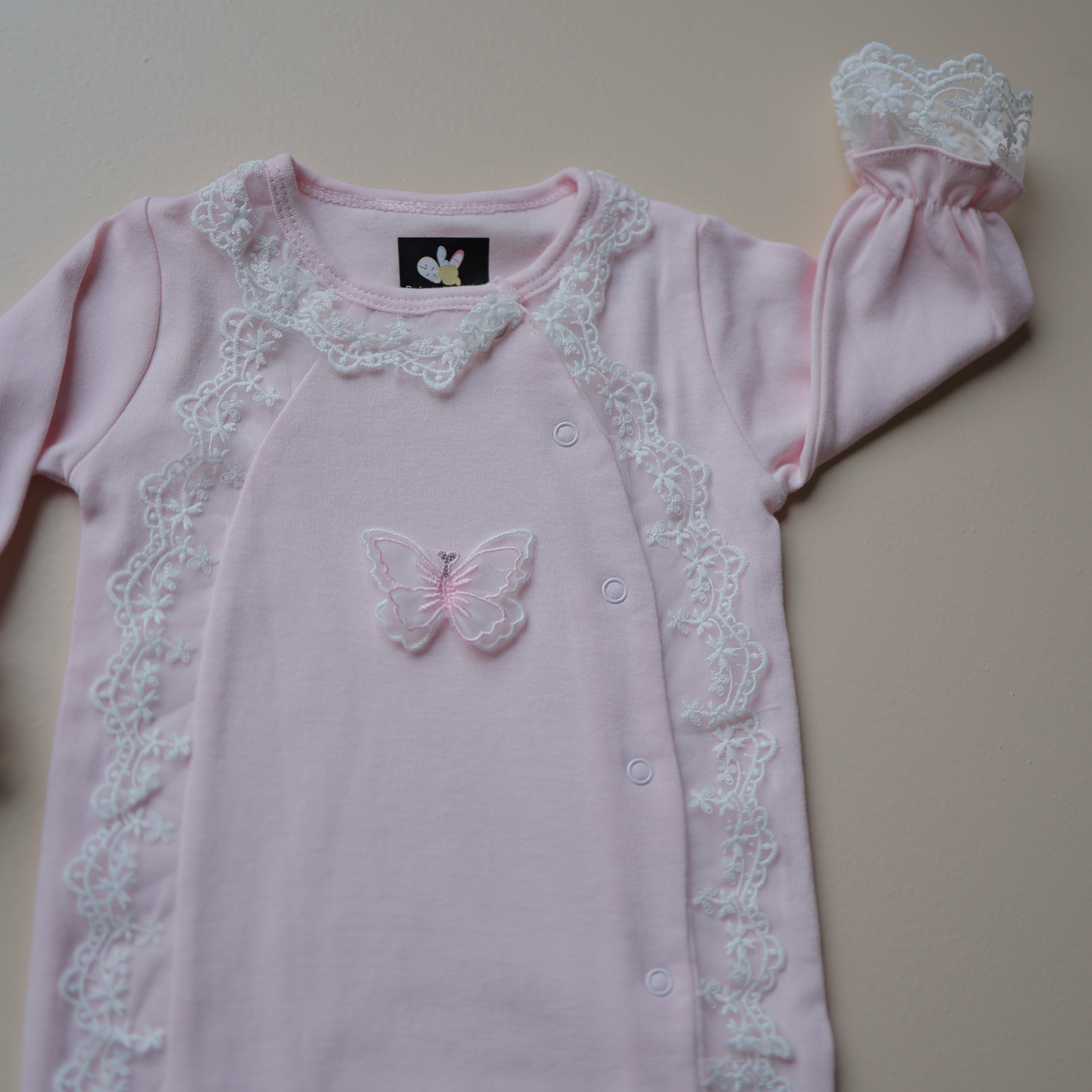 Rose Petal Butterfly Baby Romper