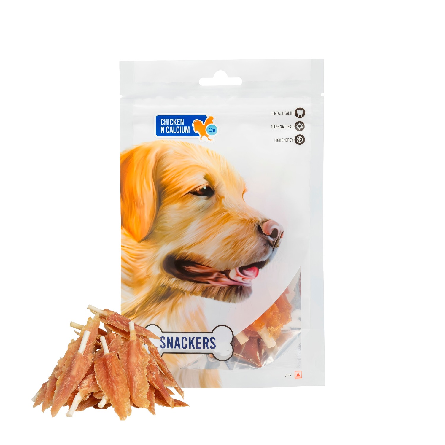 Snackers Chicken N Calcium Dog Treats, 70 g