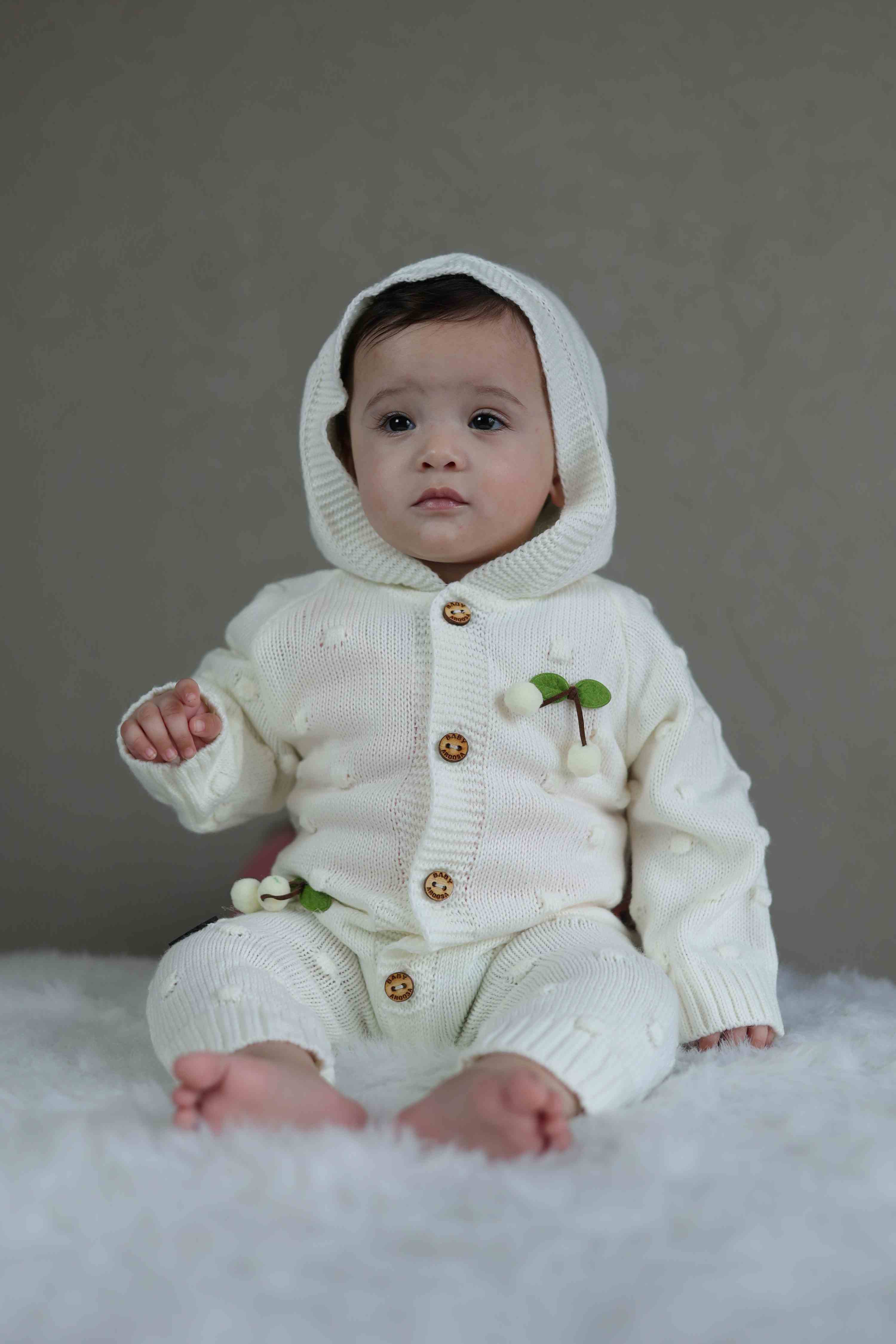 Snow Cherry Knitted Winter Jumpsuit