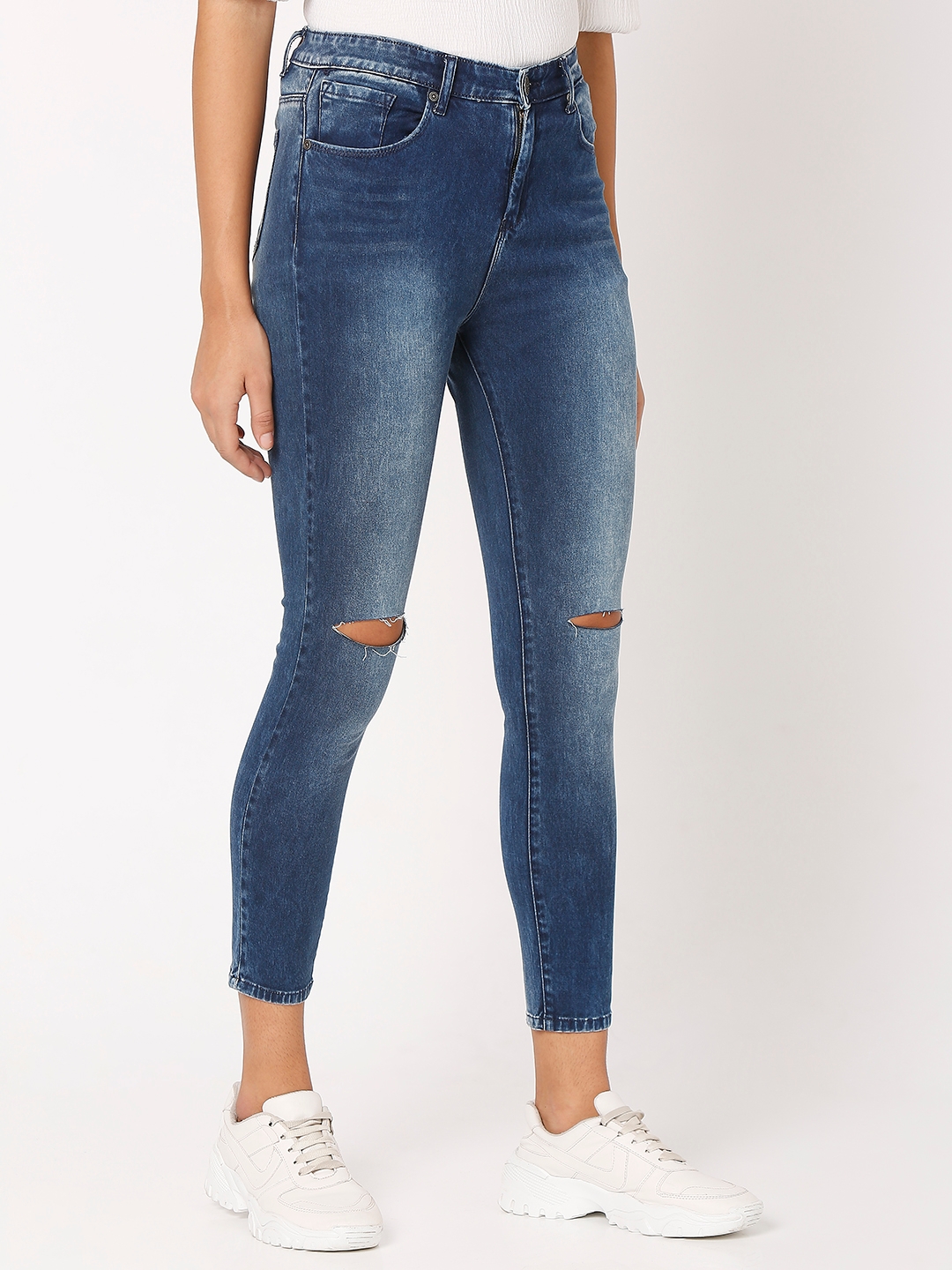 spykar | Women's Blue Cotton Straight Jeans 2