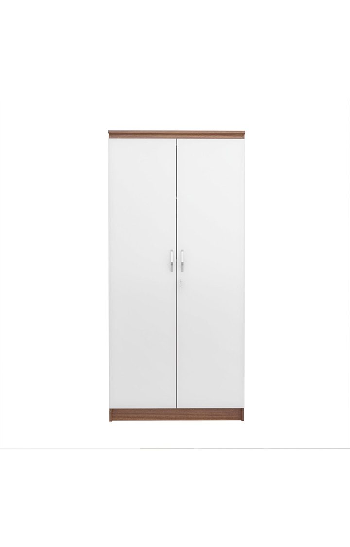 neudot Dallas Engineering Wooden Wardrobe Almirah for Cloth with 2 Doors | Almirah for Clothes Wooden | Wardrobe Organizer | Multipurpose Almirah | Leon Teak, Model - Dallas 1 Year Warranty