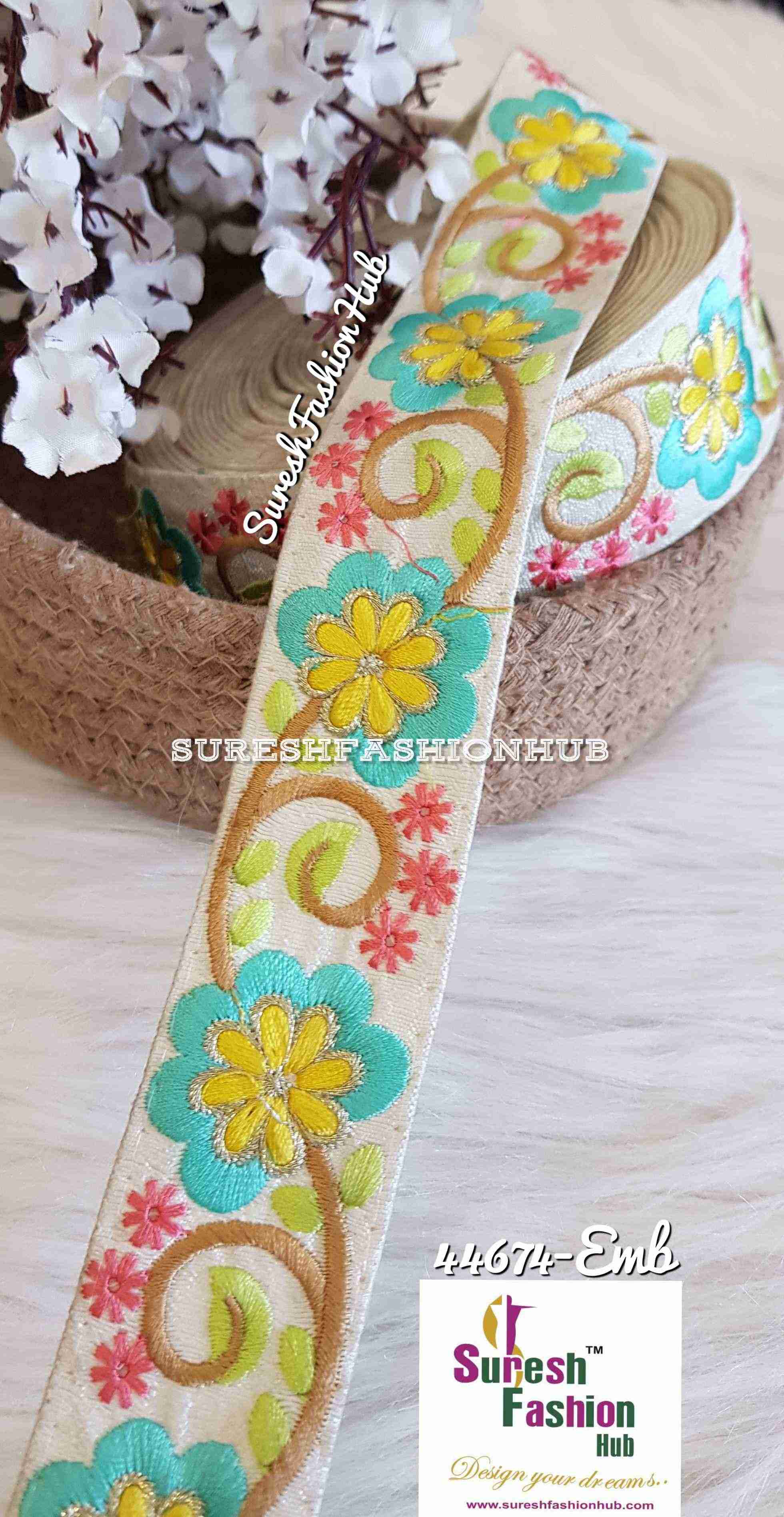 Blossom Finery Sea Green Designer Trim
