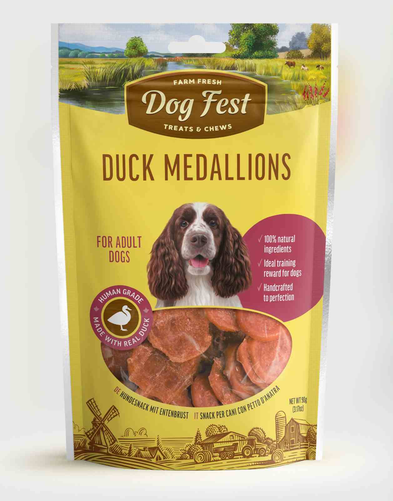 Dogfest Duck Medallions Dog Treats 90g