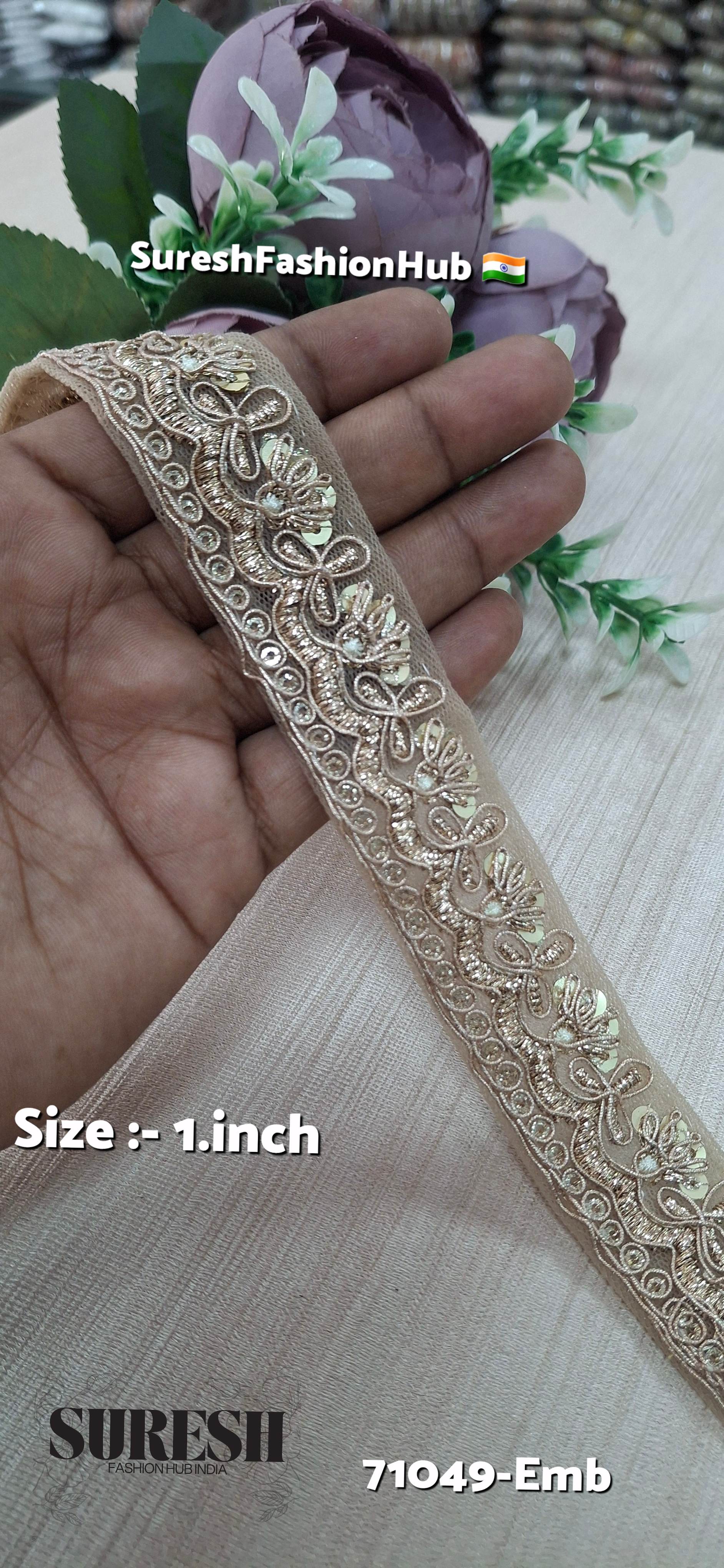 Rose Scalloped Embroidery Lace
