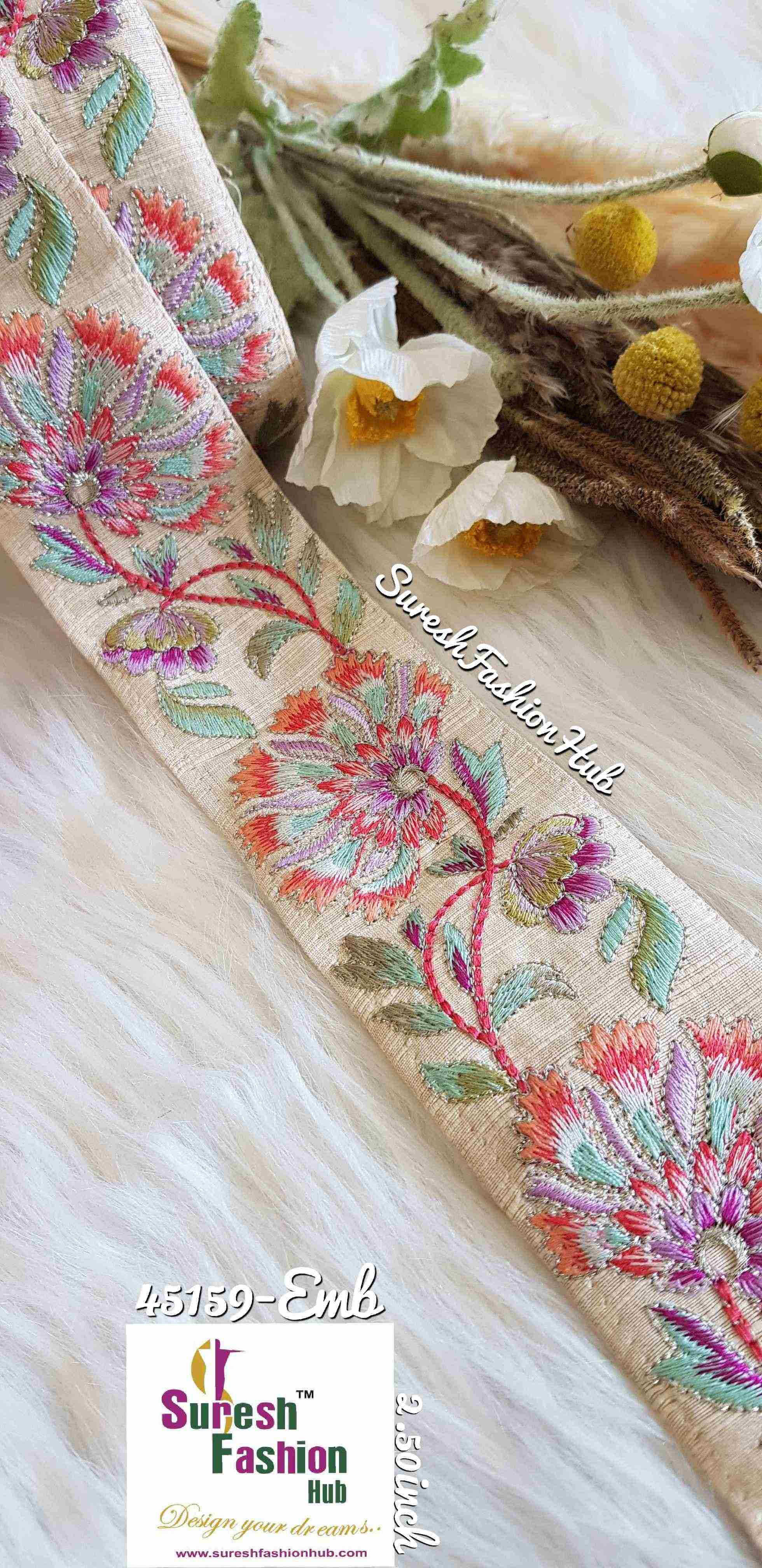 Indian Laces Embellishments Embroidery Saree Border Wholesale Silk Crafting Sewing Decorative Designer Ribbons #Blackborder  #Fancylaces #Decorativetrims #Embroideredborder #Sewingtrims #テープ #minne #lndianlaces #Sareeborder #アニー都城 #pasamanerías #pasamaneriasbordadas #Embellishments #可愛いマスク #Embroiderytrimmings #アクセサリー