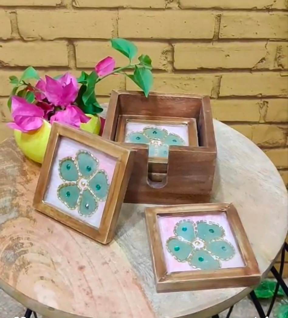Wooden Handpainted Coasters