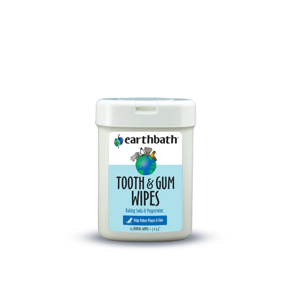 EarthBath Tooth & Gum Wipes for Dogs and Cats