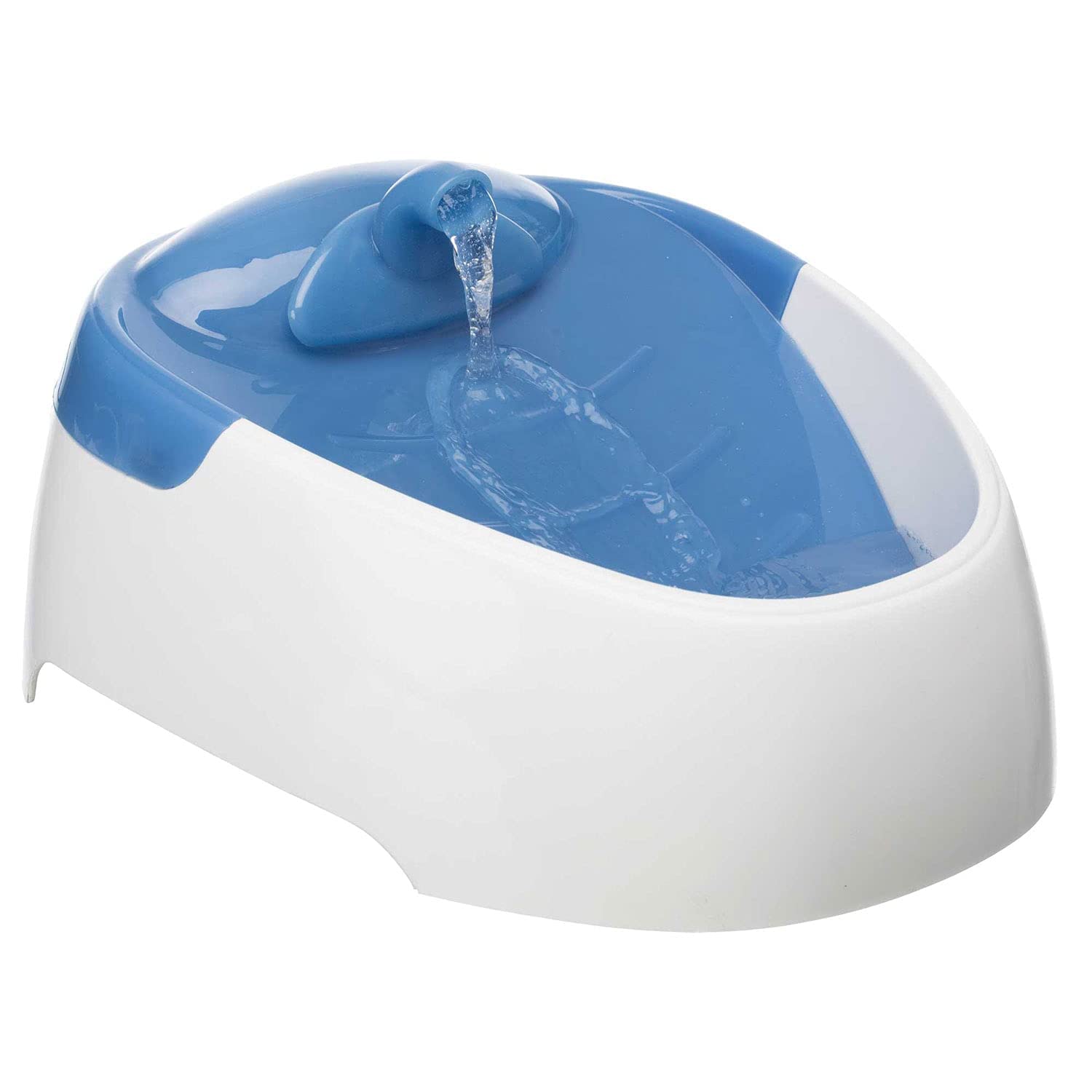 Trixie Water Fountain Duo Stream for Dogs and Cats (White & Blue)