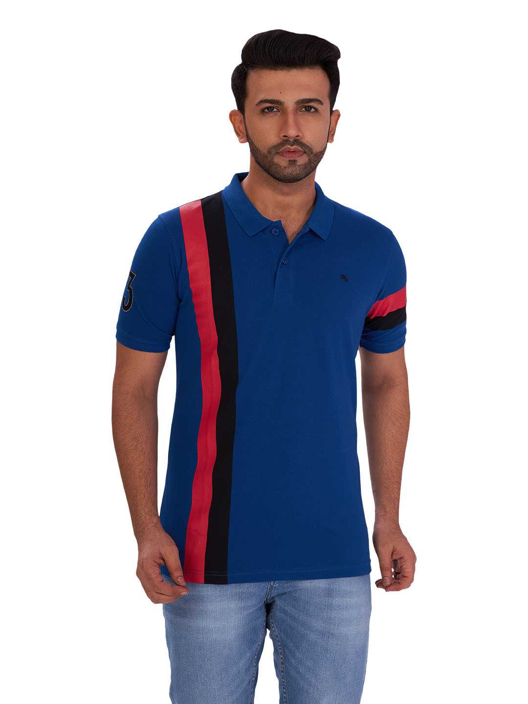 D'cot by Donear Men's Blue Cotton TShirts