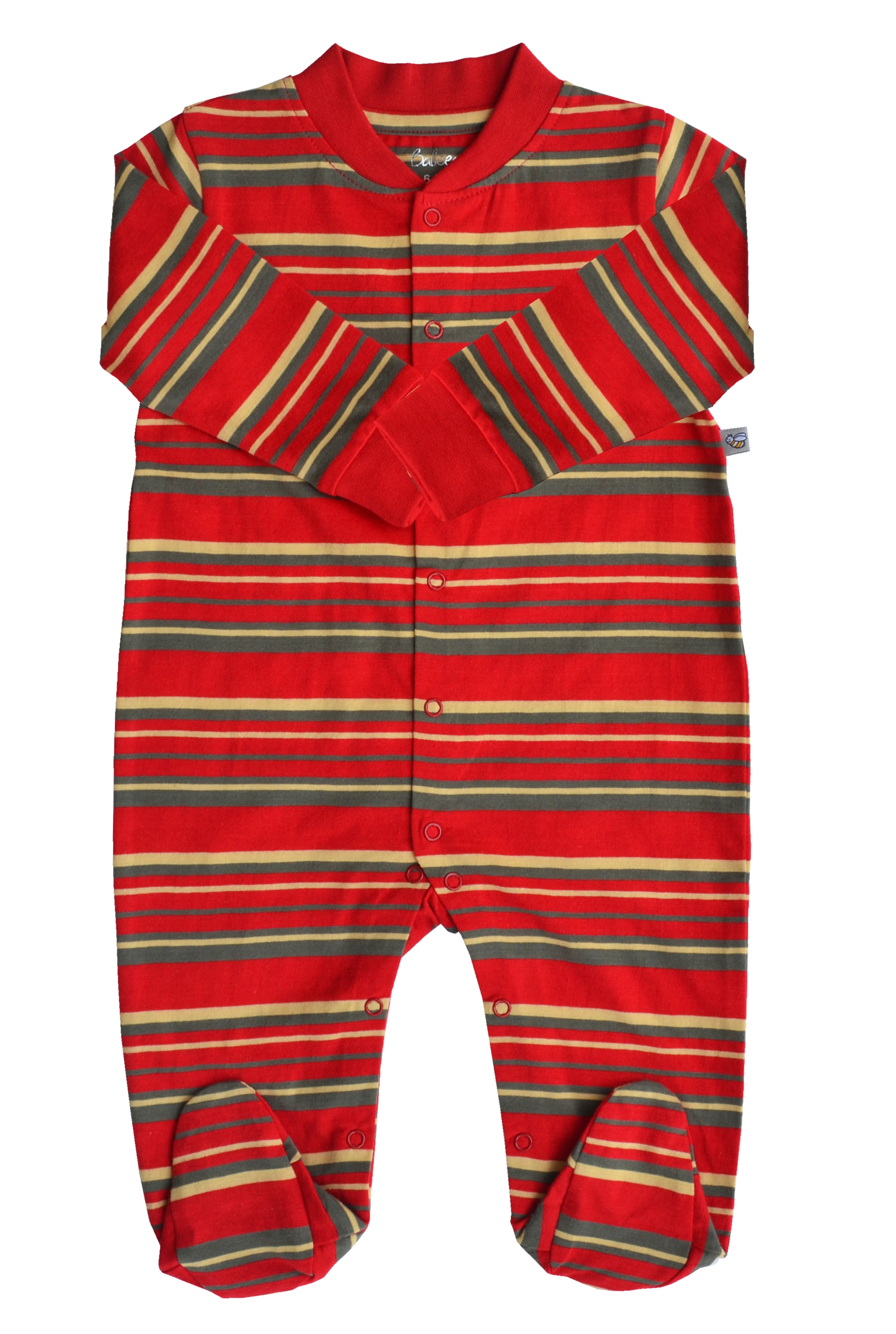 Babeez | Red Stripe Sleeper (100% Cotton Single Jersey) undefined