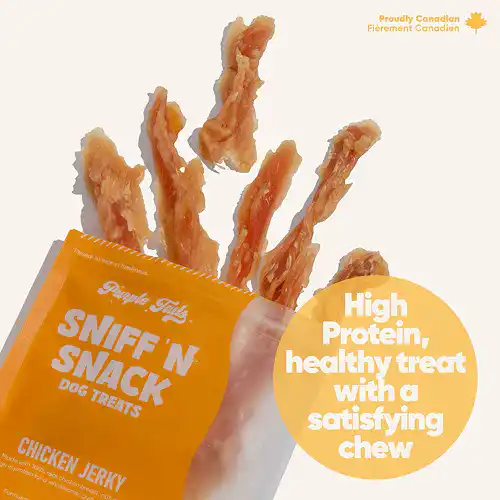 Purple Tails Canada Sniff N Snack Dog Treats - Chicken Jerky 70g