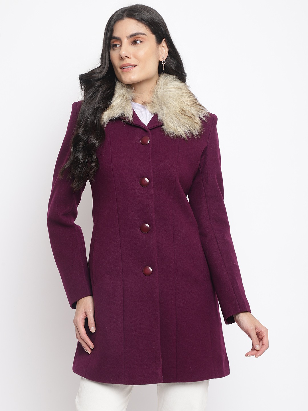 HER GRACE PURPLE LONG COAT