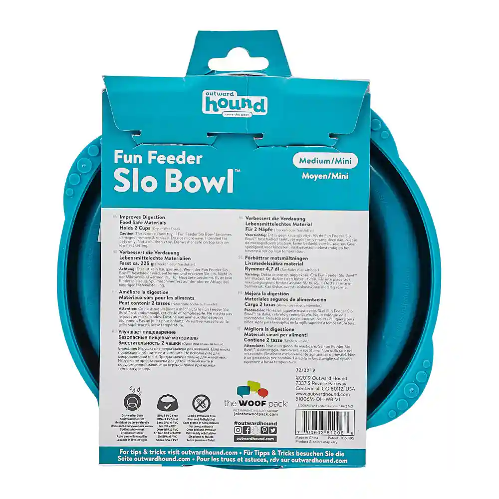 Outward Hound Mini Breed Slow Feeder Dog Bowl