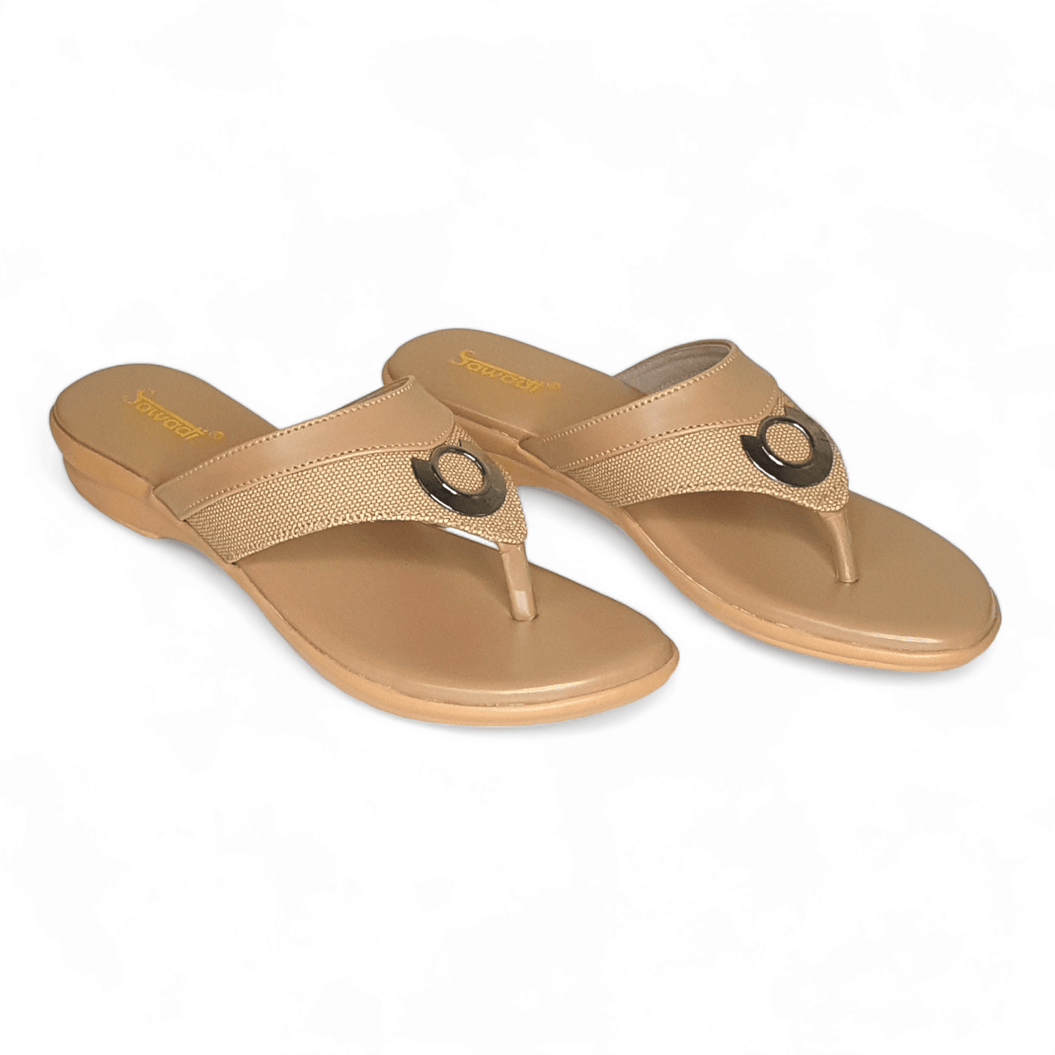 Sawadi Women's Tan Casual Sandal - Comfortable and Stylish Daily Wear | Sawadi Mart