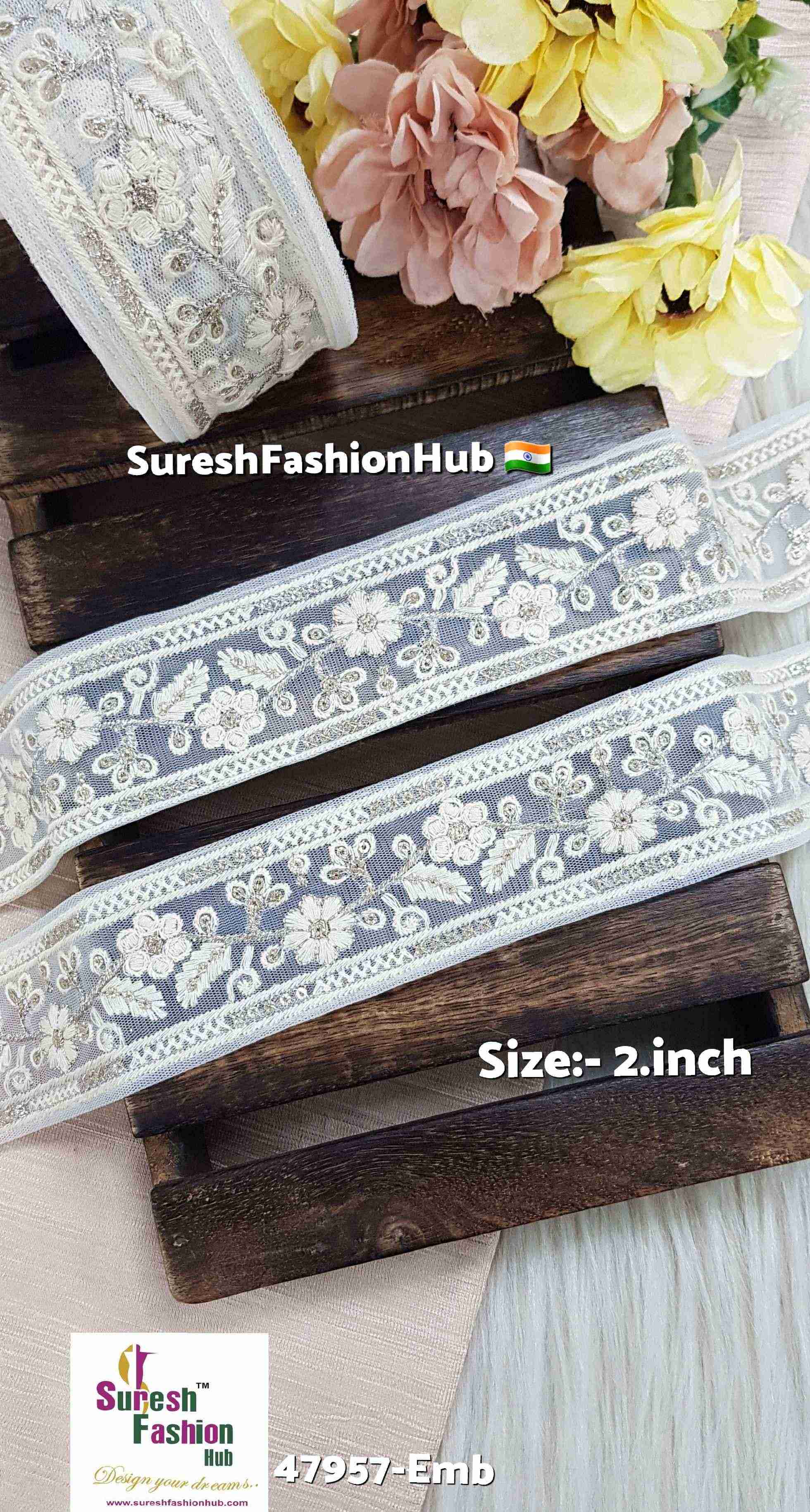 Glow Lakhnavi Floral Lace