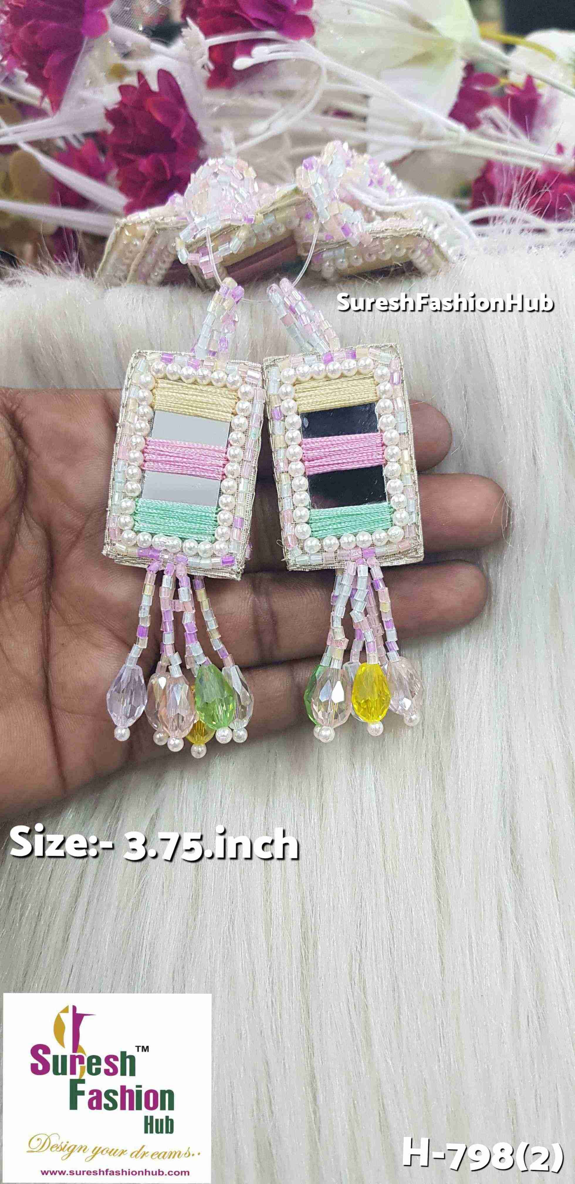 Vibrant Rectangular Beaded Tassels