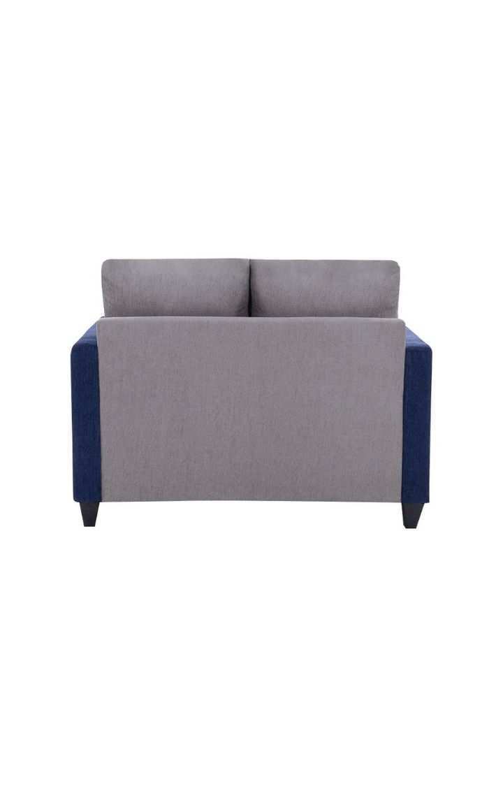 neudot Saya Dual Color Sofa for Living Room |2 Persons Sofa|Premium Fabric with Cushioned Armrest | Solid Wood Frame|2 Seater in Saya Duo Blue Color