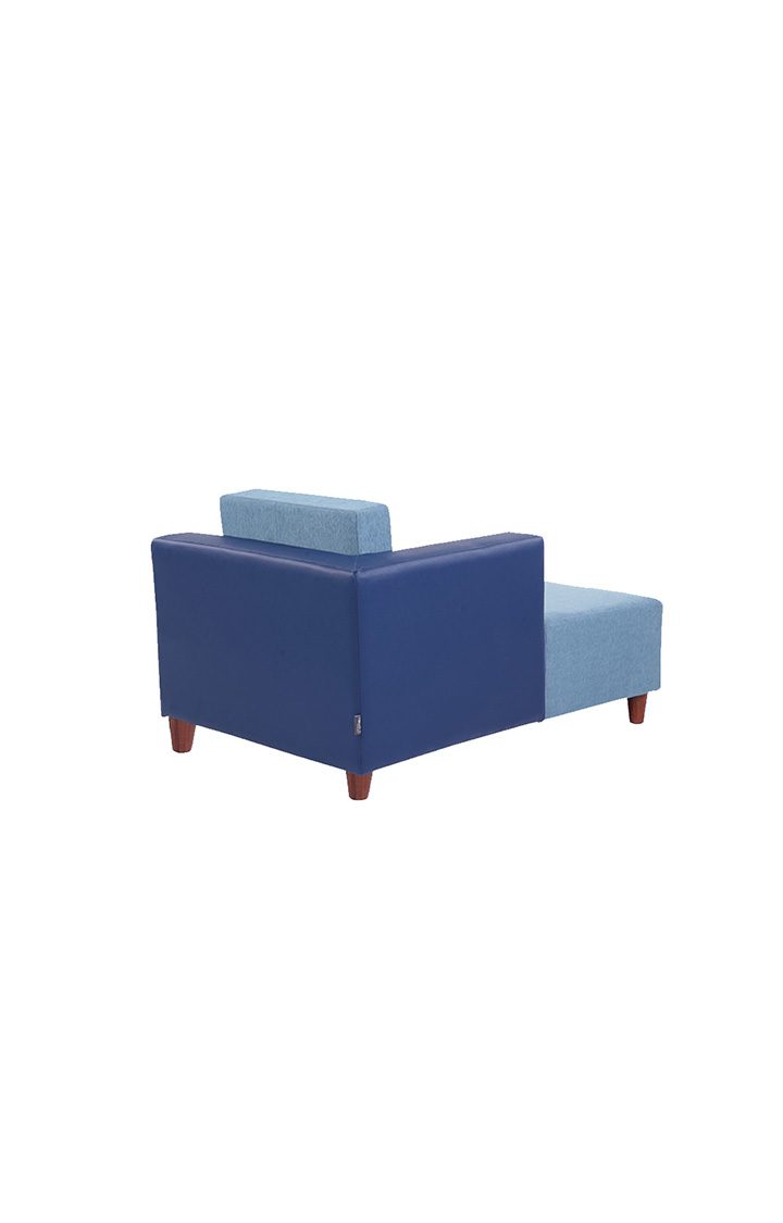 neudot Hailey Duet Fabric 1 Seater RHS Lounger in Mirage Blue Colour