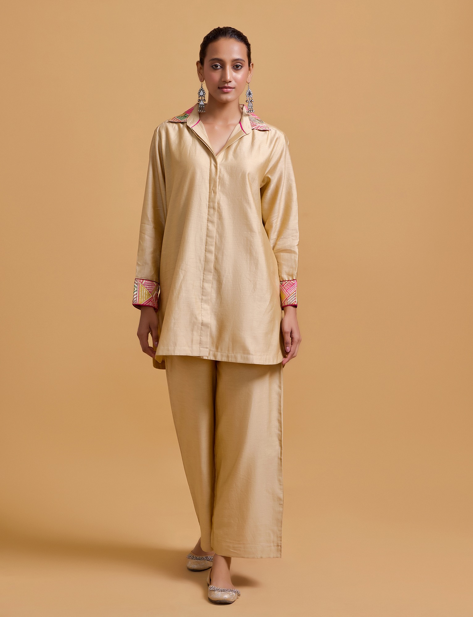 Mithai Beige Shirt Set