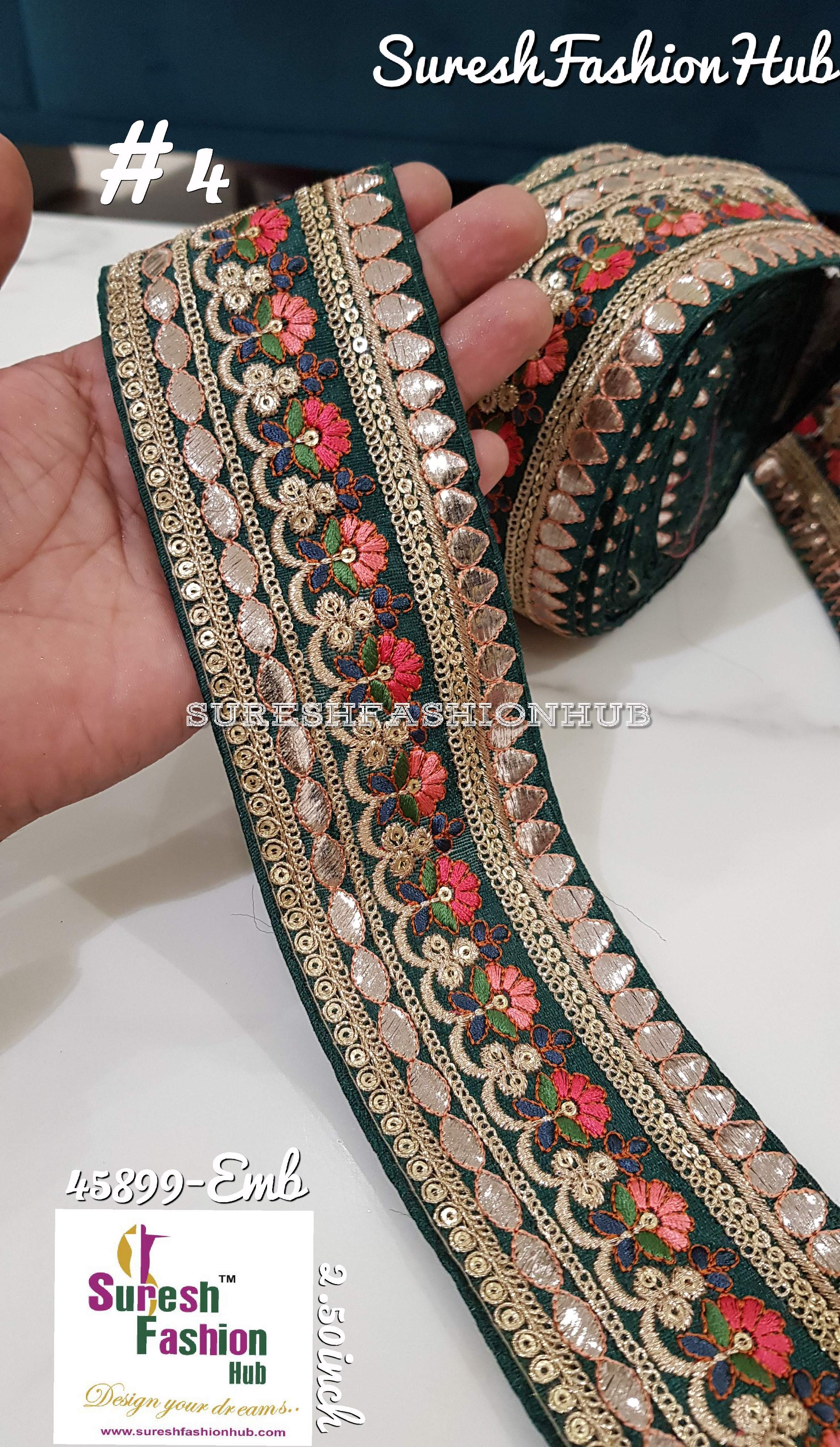 Indian Laces Embellishments Embroidery Saree Border Wholesale Silk Crafting Sewing Decorative Designer Ribbons #Blackborder  #Fancylaces #Decorativetrims #Embroideredborder #Sewingtrims #テープ #minne #lndianlaces #Sareeborder #アニー都城 #pasamanerías #pasamaneriasbordadas #Embellishments #可愛いマスク #Embroiderytrimmings #アクセサリー