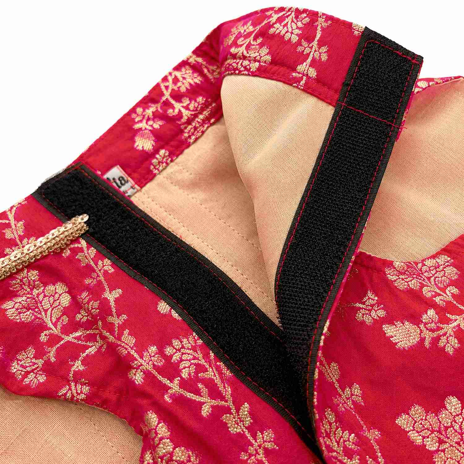 Pawsindia Traditional Royal Zari Kurta for Dogs, Pink
