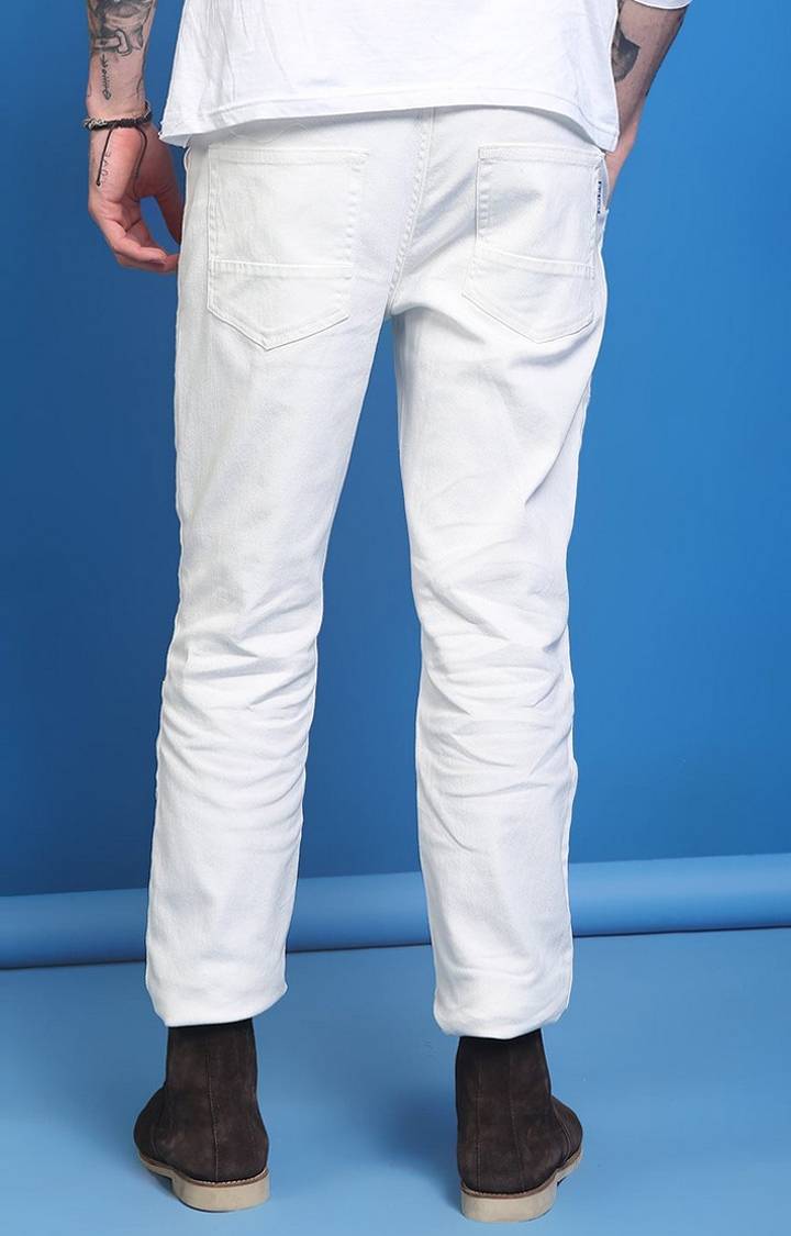 Blue Saint | Casual Wear Solid Bright White Plain Bottom 3
