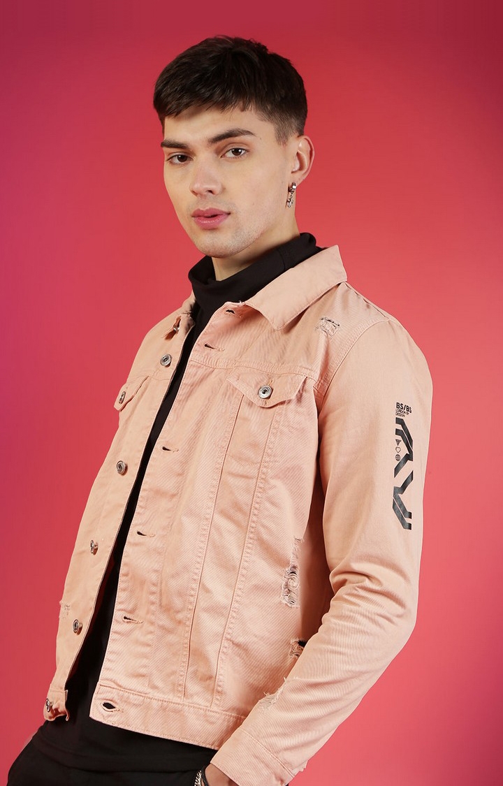 Peach Love Pink Denim Rhinestone Jacket – Glo Salon & Boutique