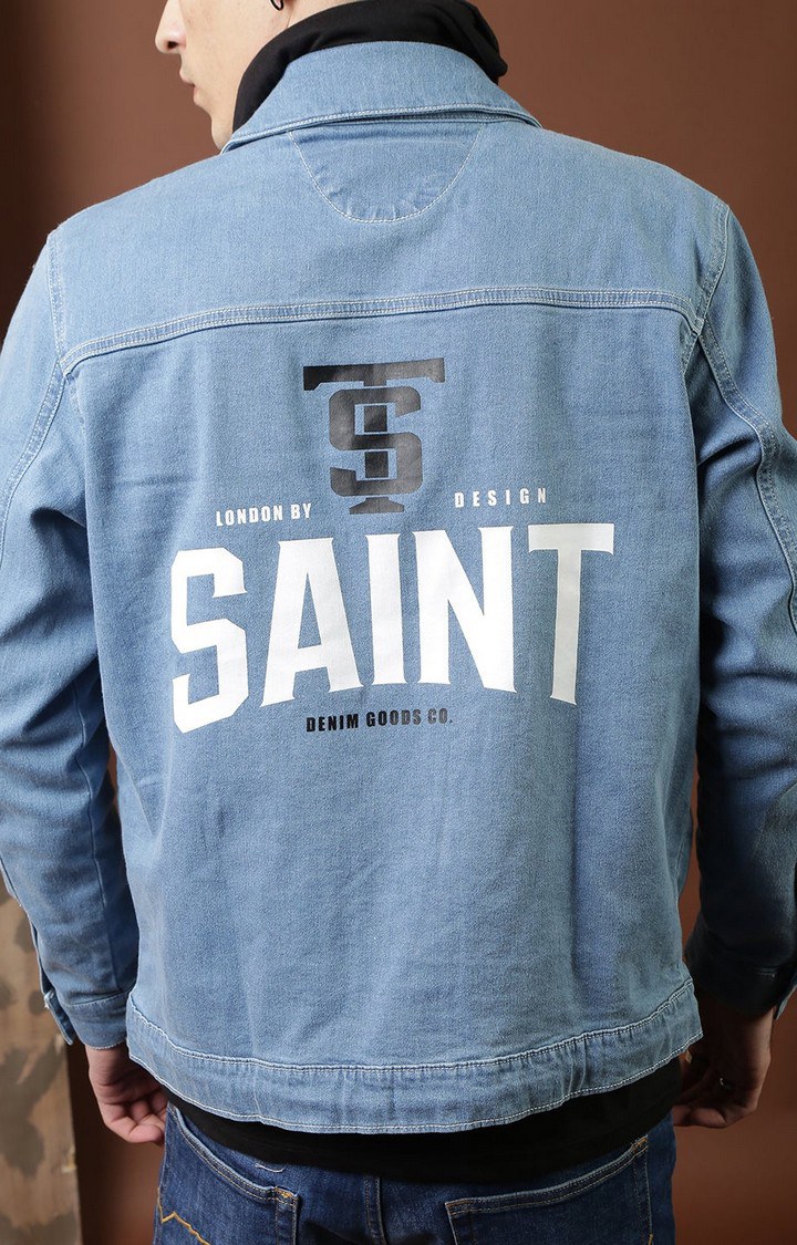 Blue Saint Casual Sky Blue Cool Denim Jacket