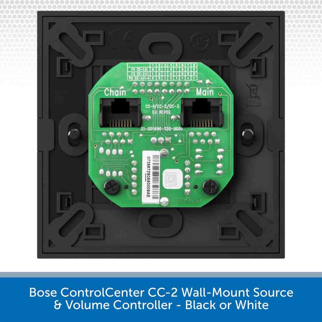 Bose ControlCenter CC-2 EU Wall-Mount Zone Controller, Black 3