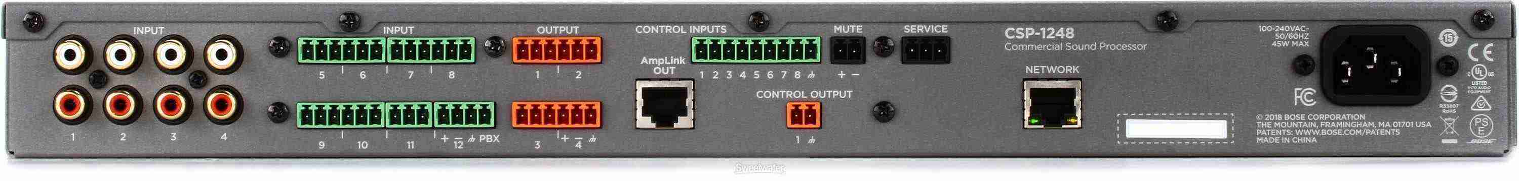 معالج الصوت التجاري Bose CSP-1248 مع مداخل ومخارج 12x4 وتقنية AmpLink 2