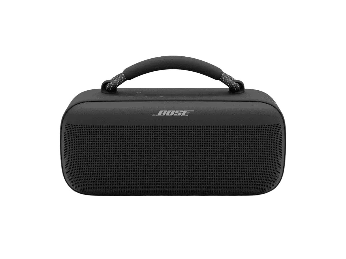 مكبر صوت Bose SoundLink Max المحمول بتقنية Bluetooth، مقاوم للماء IP67، بطارية تدوم 20 ساعة، أسود