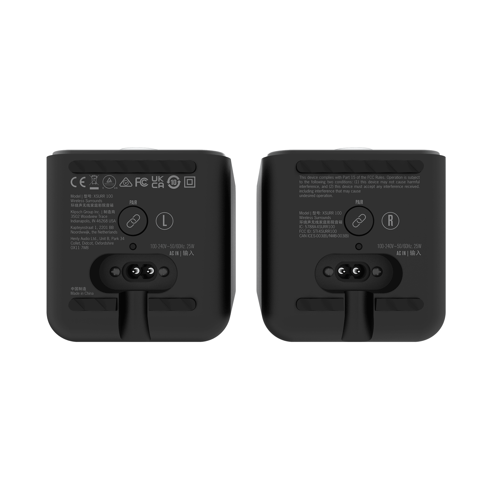 Klipsch Flexus SURR 100 سماعات محيطية لاسلكية (زوج) لمكبرات الصوت الشريطية Flexus 5