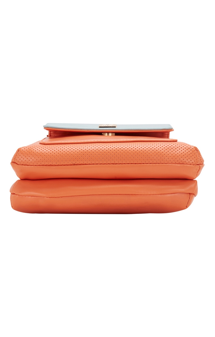 ESBEDA | Women's Orange PU Solid Sling Bags 3